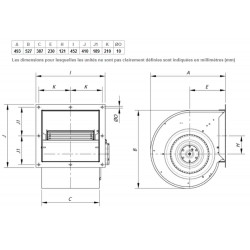 dimensions moteur DDM12-12 6000m3/h