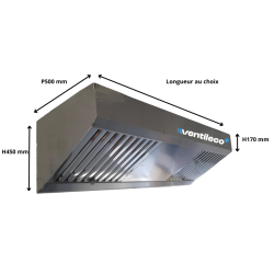 hotte inox compacte dimensions pour petite cuisine plafond bas et food truck