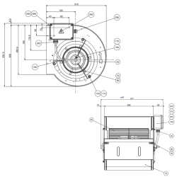 dimensions moteur escargot nicotra DDM8/9 - 9/9R Tight